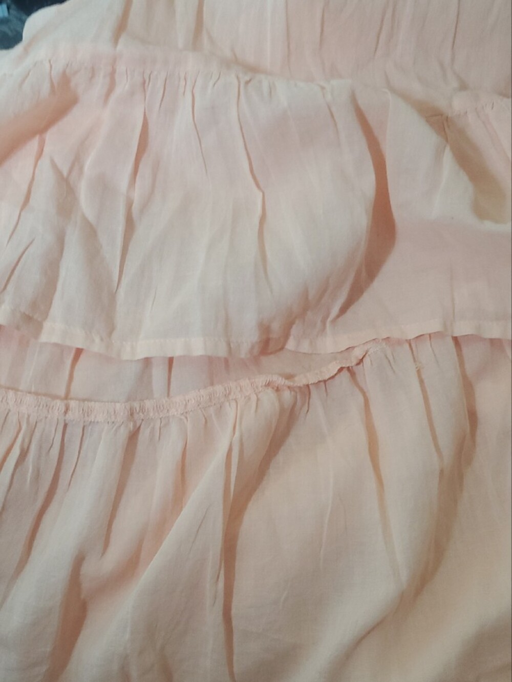 FREE PEOPLE Sundrenched Maxi Dress Peach Puff with Puff Sleeves Size L - Picture 12 of 15